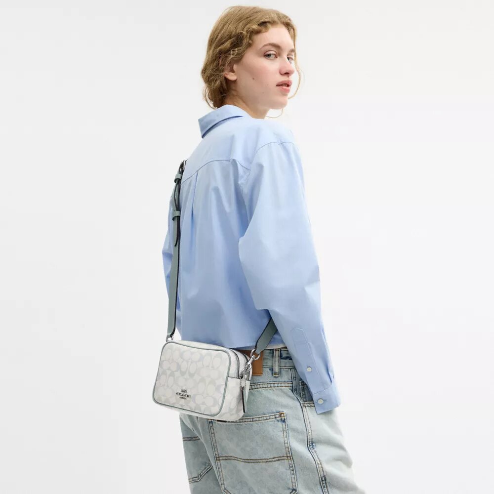 Mini Carey Crossbody Bag in Signature Canvas