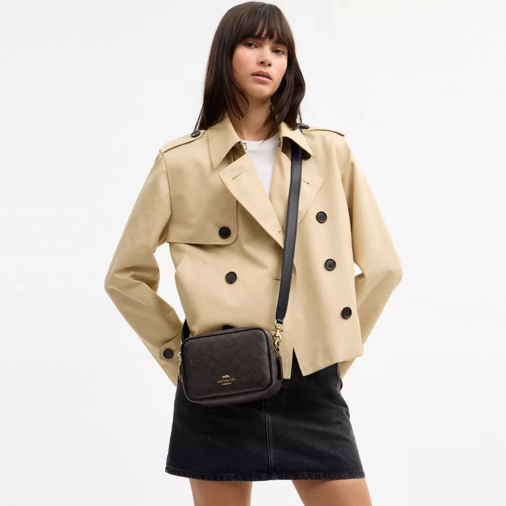 Mini Carey Crossbody Bag in Signature Canvas