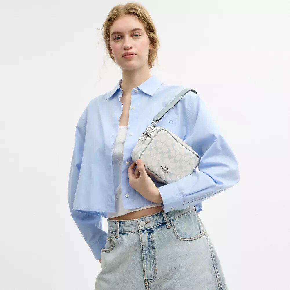 Mini Carey Crossbody Bag in Signature Canvas