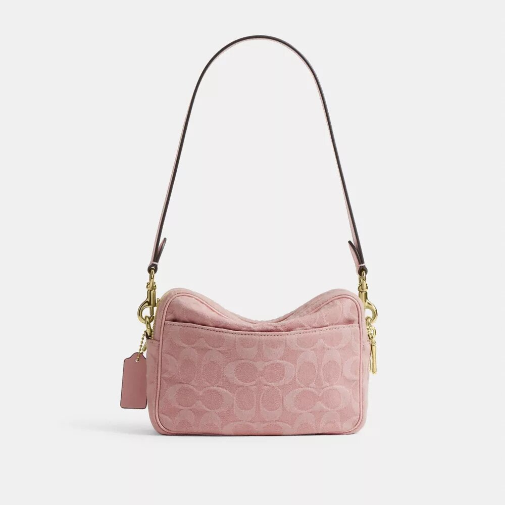 Mini Carey Crossbody Bag in Signature Denim