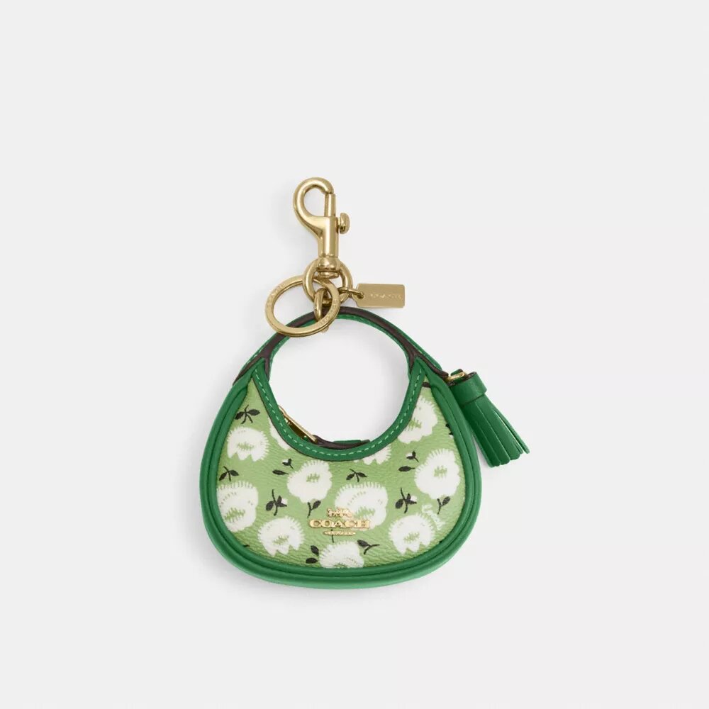 Mini Carmen Bag Charm with Floral Print