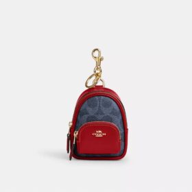 Mini Court Backpack Bag Charm in Signature Canvas