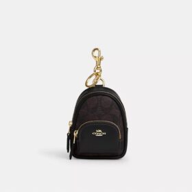 Mini Court Backpack Bag Charm in Signature Canvas