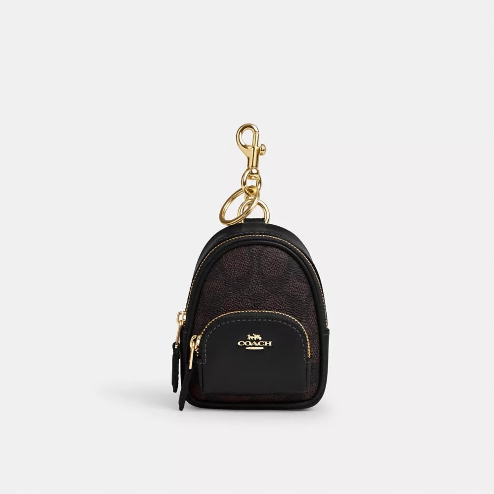Mini Court Backpack Bag Charm in Signature Canvas