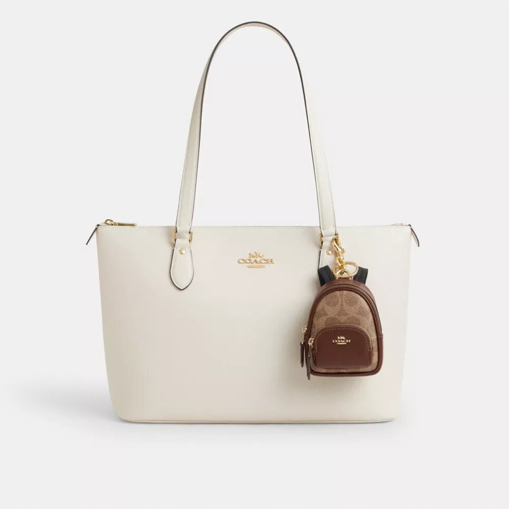 Mini Court Backpack Bag Charm in Signature Canvas