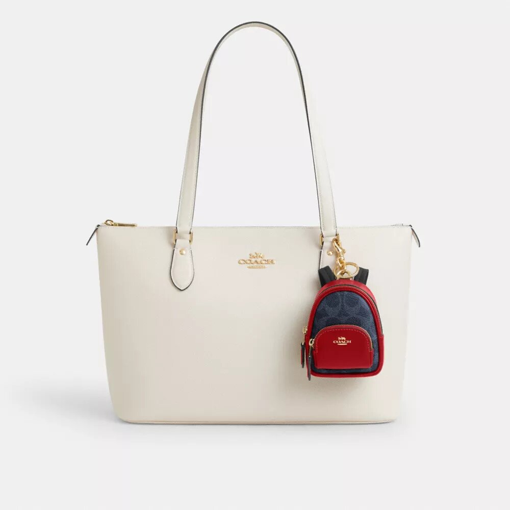 Mini Court Backpack Bag Charm in Signature Canvas