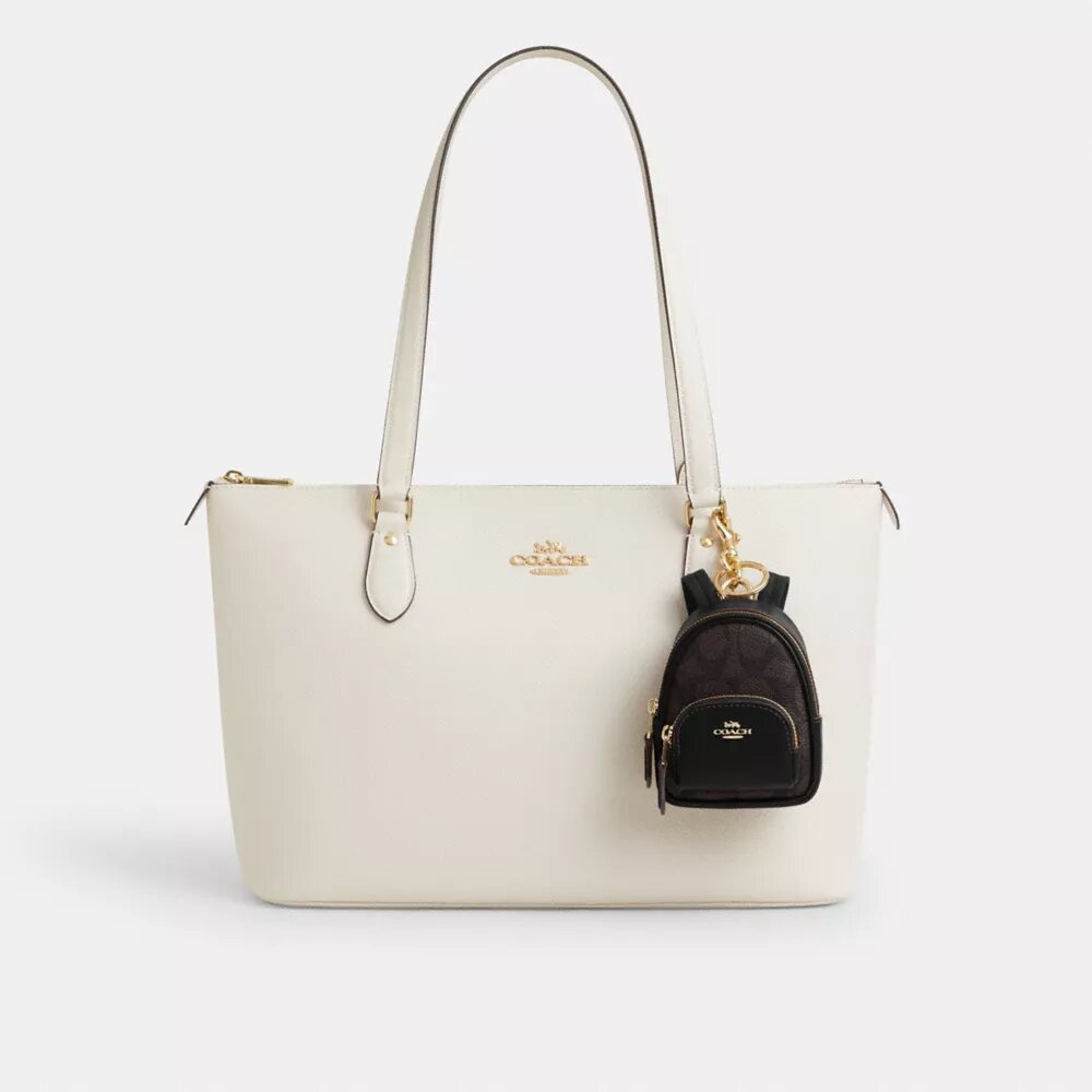 Mini Court Backpack Bag Charm in Signature Canvas