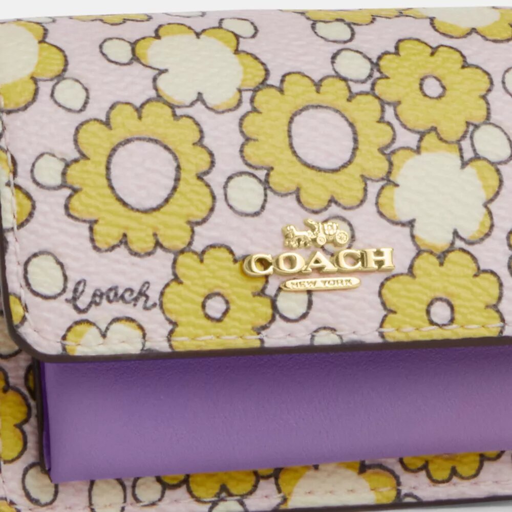 Mini Klare Bag Charm with Blocked Floral Print