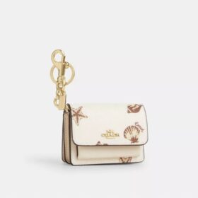 Mini Klare Bag Charm with Shell Print
