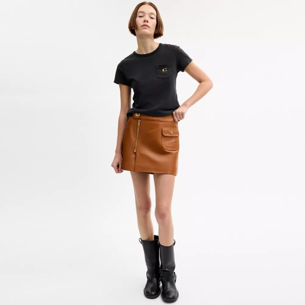 Mini Leather Heritage Skirt