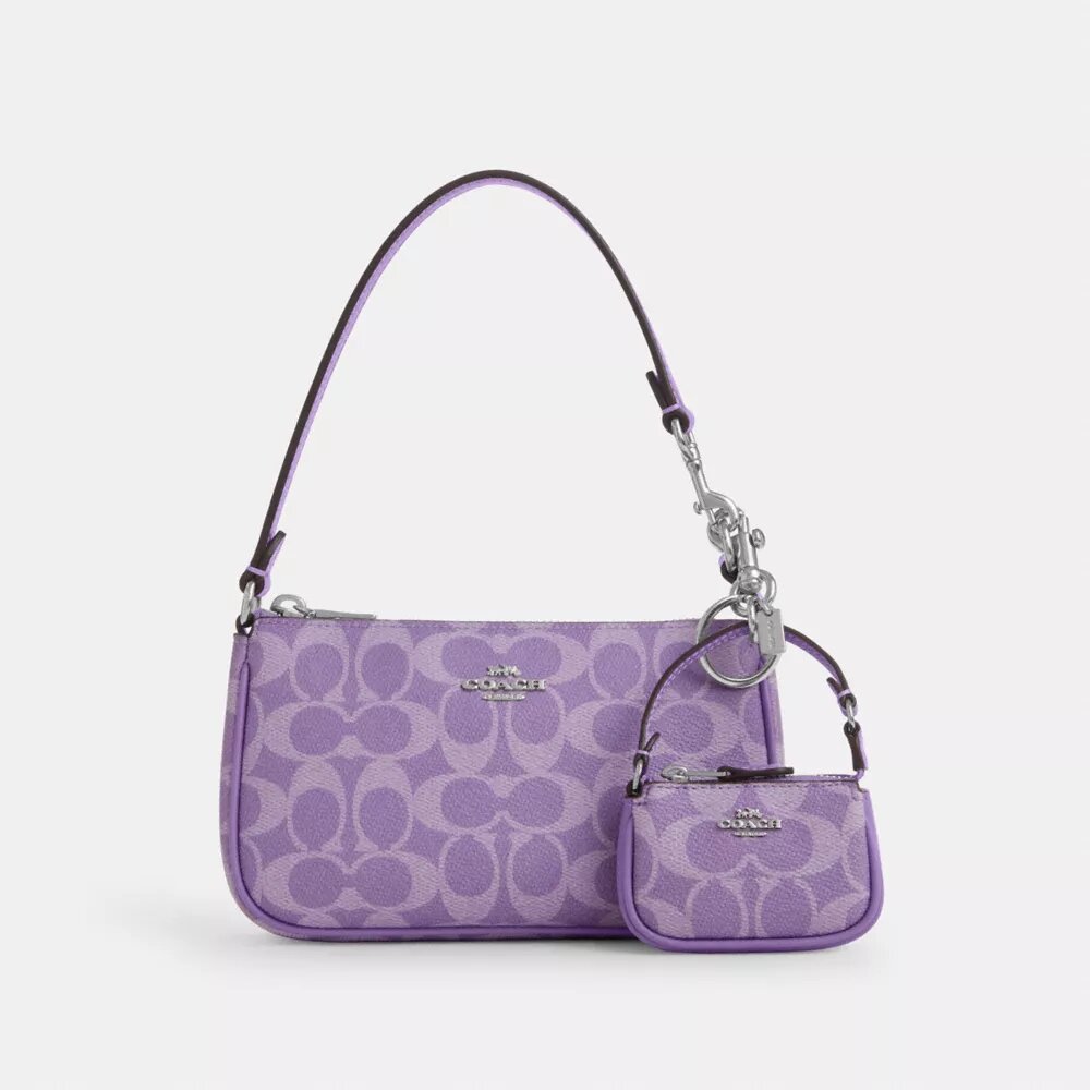 Mini Nolita Bag Charm in Signature Canvas