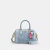 Mini Rowan Crossbody Bag in Loved Denim with Charms