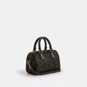 Mini Rowan Crossbody Bag in Loved Signature Canvas with Charms