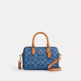 Mini Rowan Crossbody Bag in Signature Denim