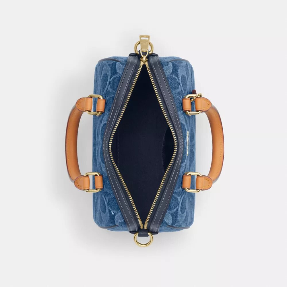 Mini Rowan Crossbody Bag in Signature Denim