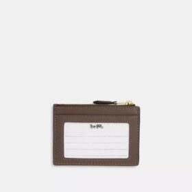 Mini Skinny Id Case in Signature Jacquard with Floral Embroidery