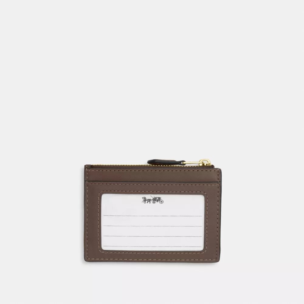 Mini Skinny Id Case in Signature Jacquard with Floral Embroidery