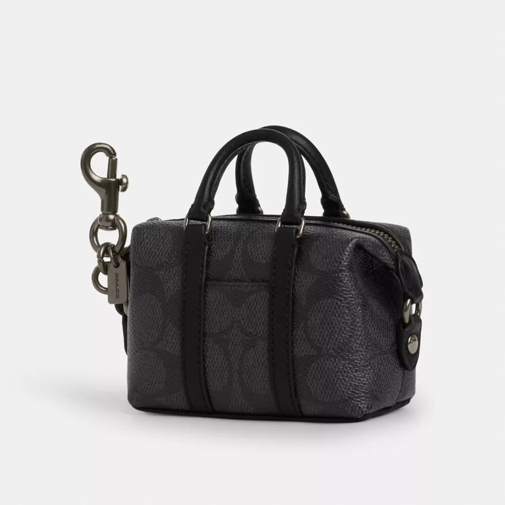 Mini Trekker Bag Charm in Signature Canvas