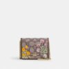 Mini Wallet on a Chain in Signature Jacquard with Floral Embroidery