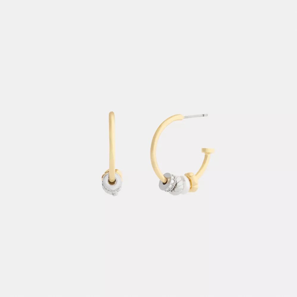 Mixed Rondelle Hoop Earrings