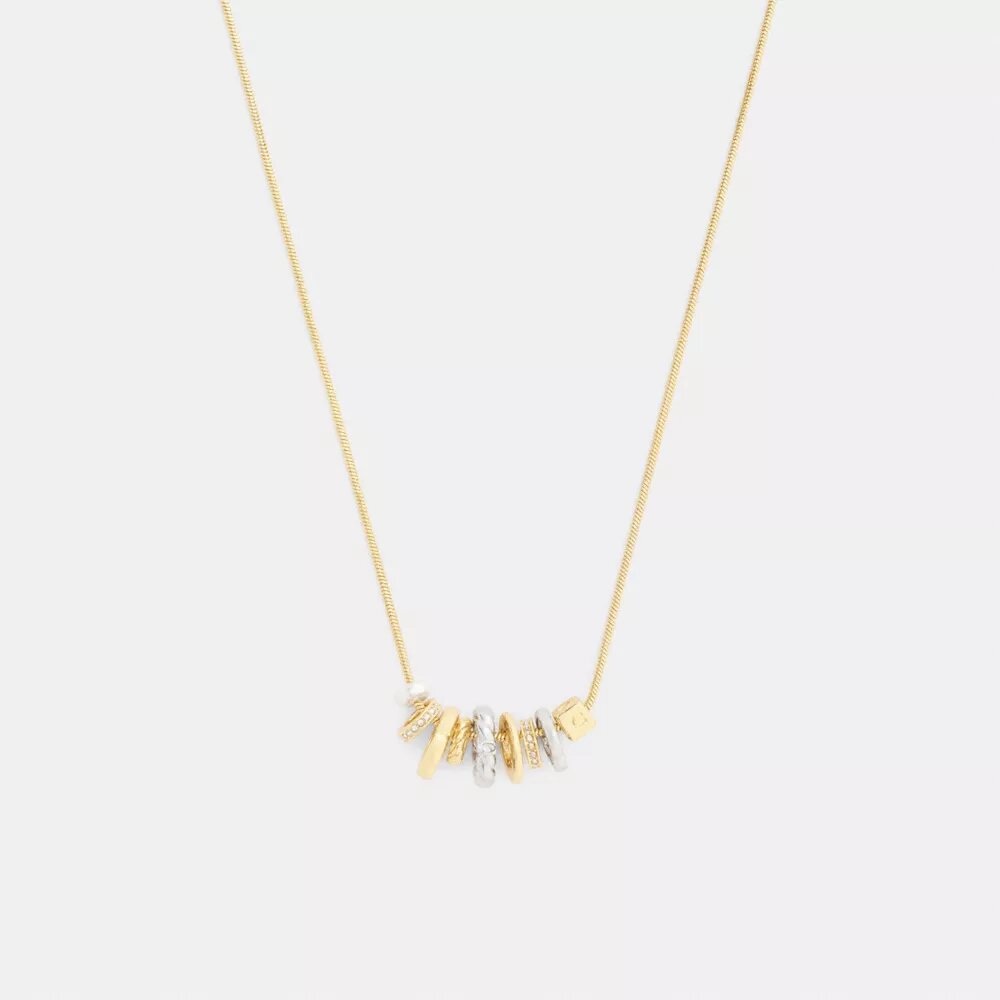 Mixed Rondelle Pendant Necklace