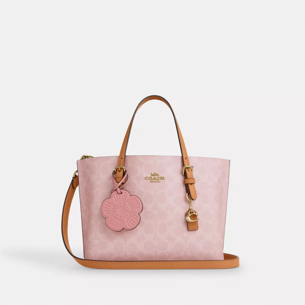 Mollie Tote Bag 25 in Signature Canvas with Charms