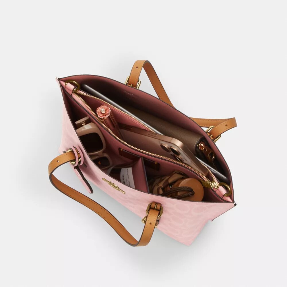 Mollie Tote Bag 25 in Signature Canvas with Charms