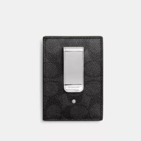 Money Clip Card Case in Signature Canvas