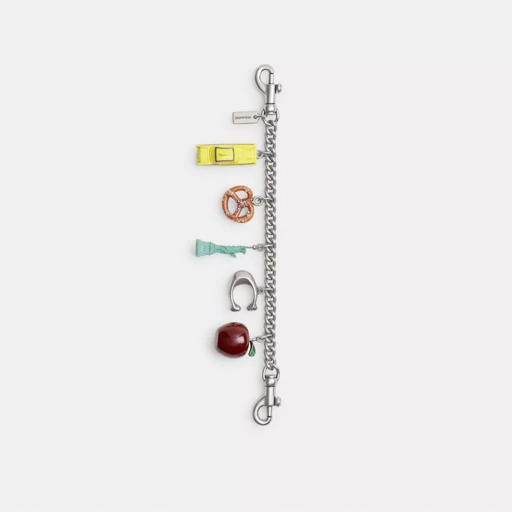 New York Motif Chain Bag Charm