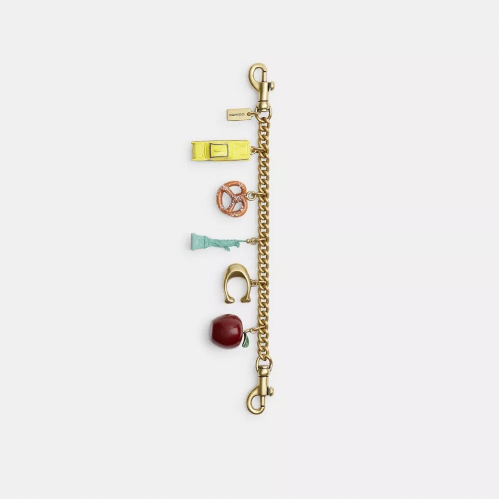 New York Motif Chain Bag Charm