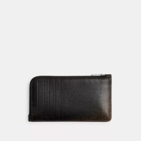 New York Zip Card Case in Loved Leather