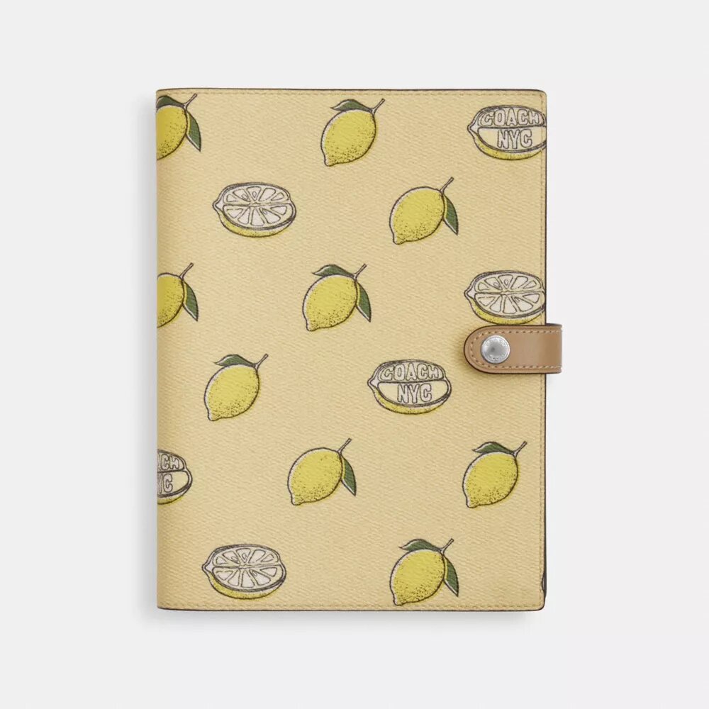 Notebook with Lemon Print