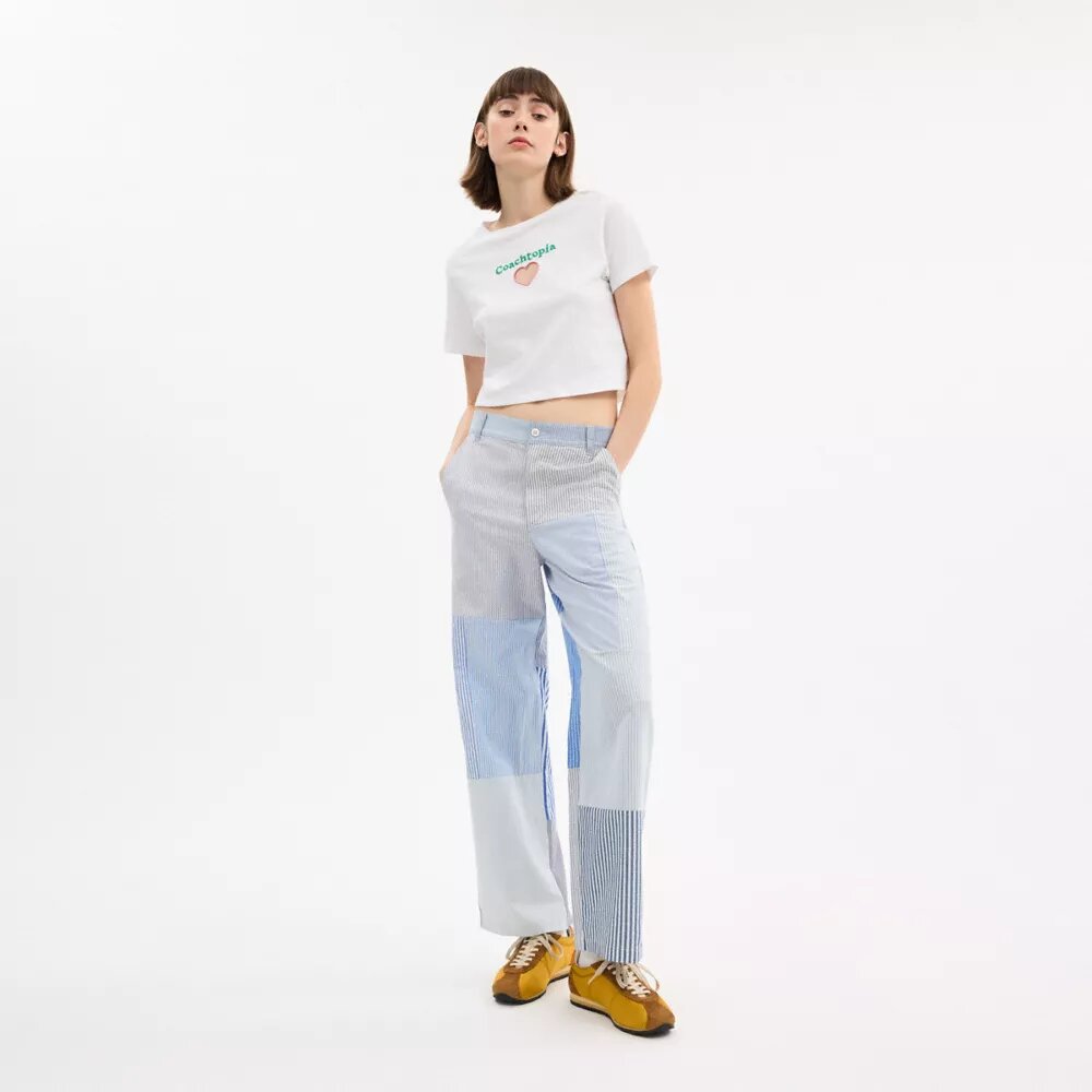 Patchwork Striped Pants