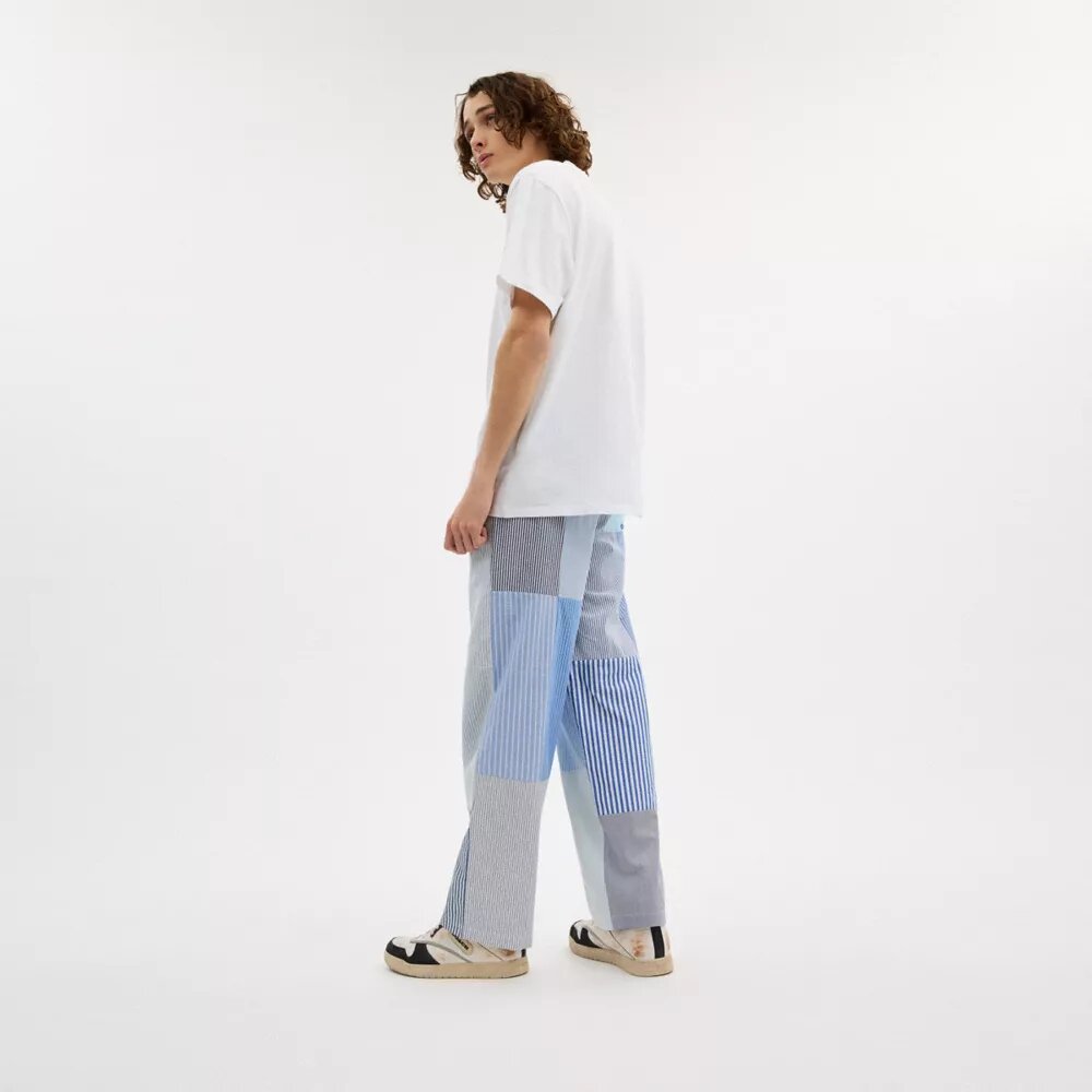 Patchwork Striped Pants