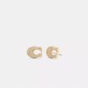 Pava C Stud Earrings