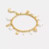 Pearl and Heart Charm Bracelet