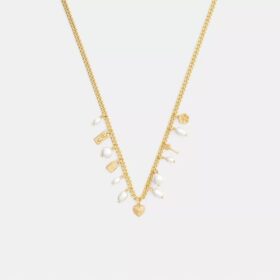 Pearl and Heart Charm Necklace