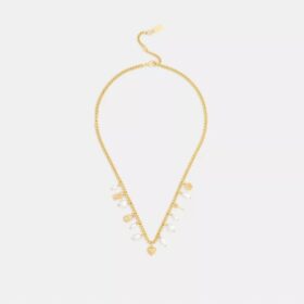 Pearl and Heart Charm Necklace