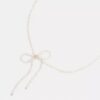 Pearl Bow Choker Necklace