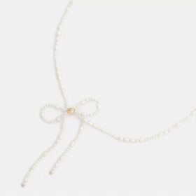Pearl Bow Choker Necklace