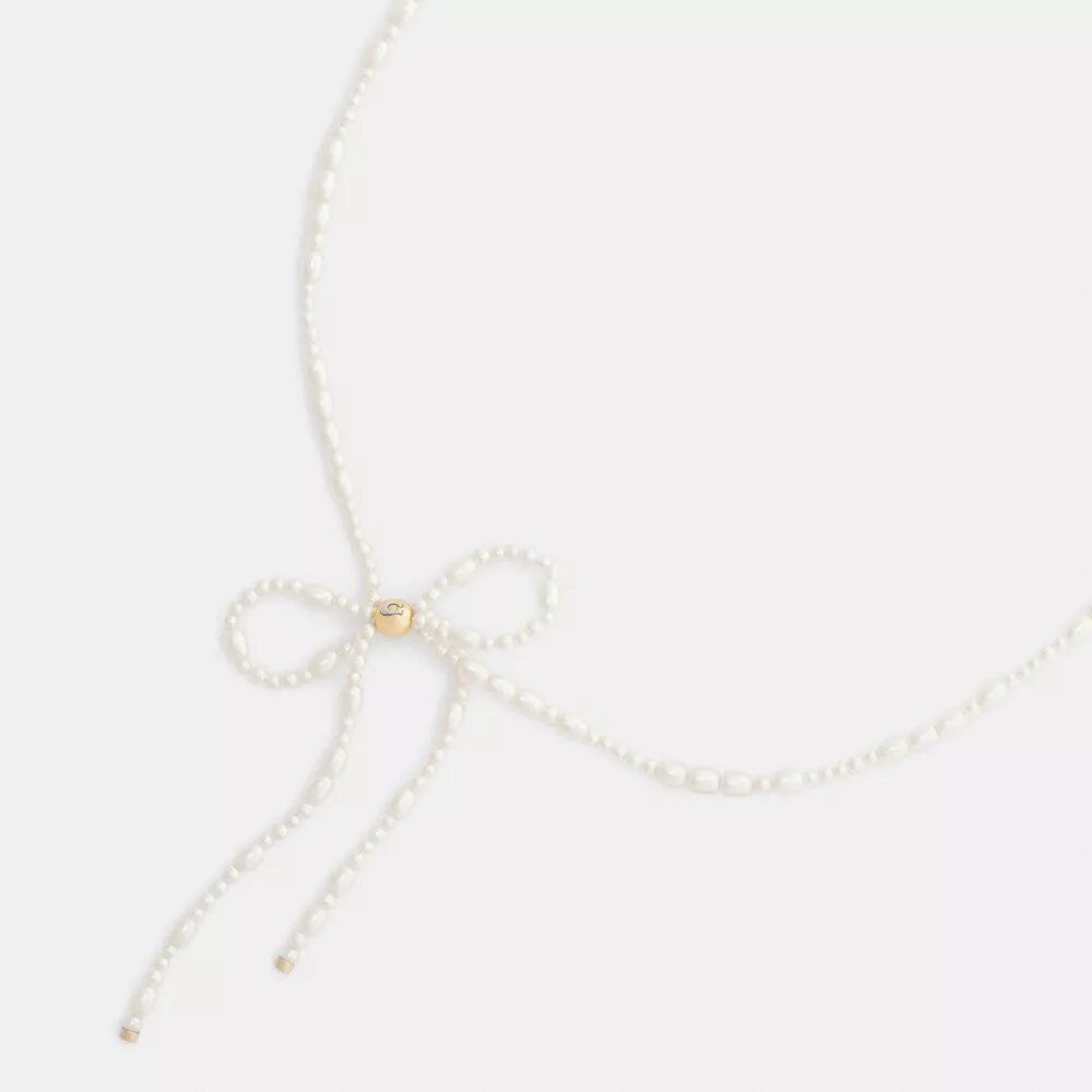 Pearl Bow Choker Necklace