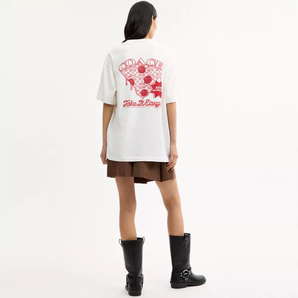 Pizza Relaxed T-Shirt in Organic Cotton