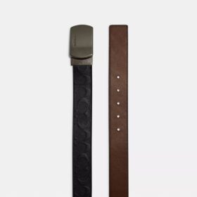 Plaque Buckle Cut-To-Size Reversible Belt, 38 Mm