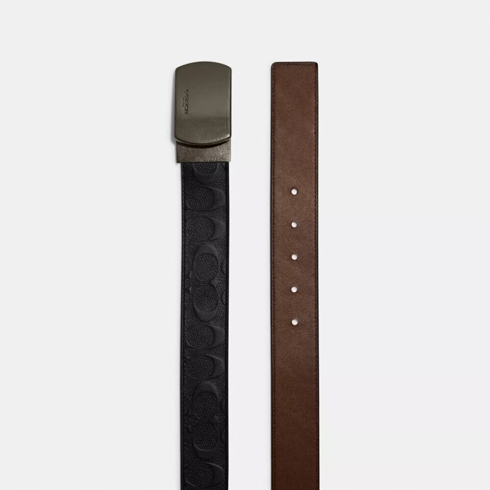 Plaque Buckle Cut-To-Size Reversible Belt, 38 Mm