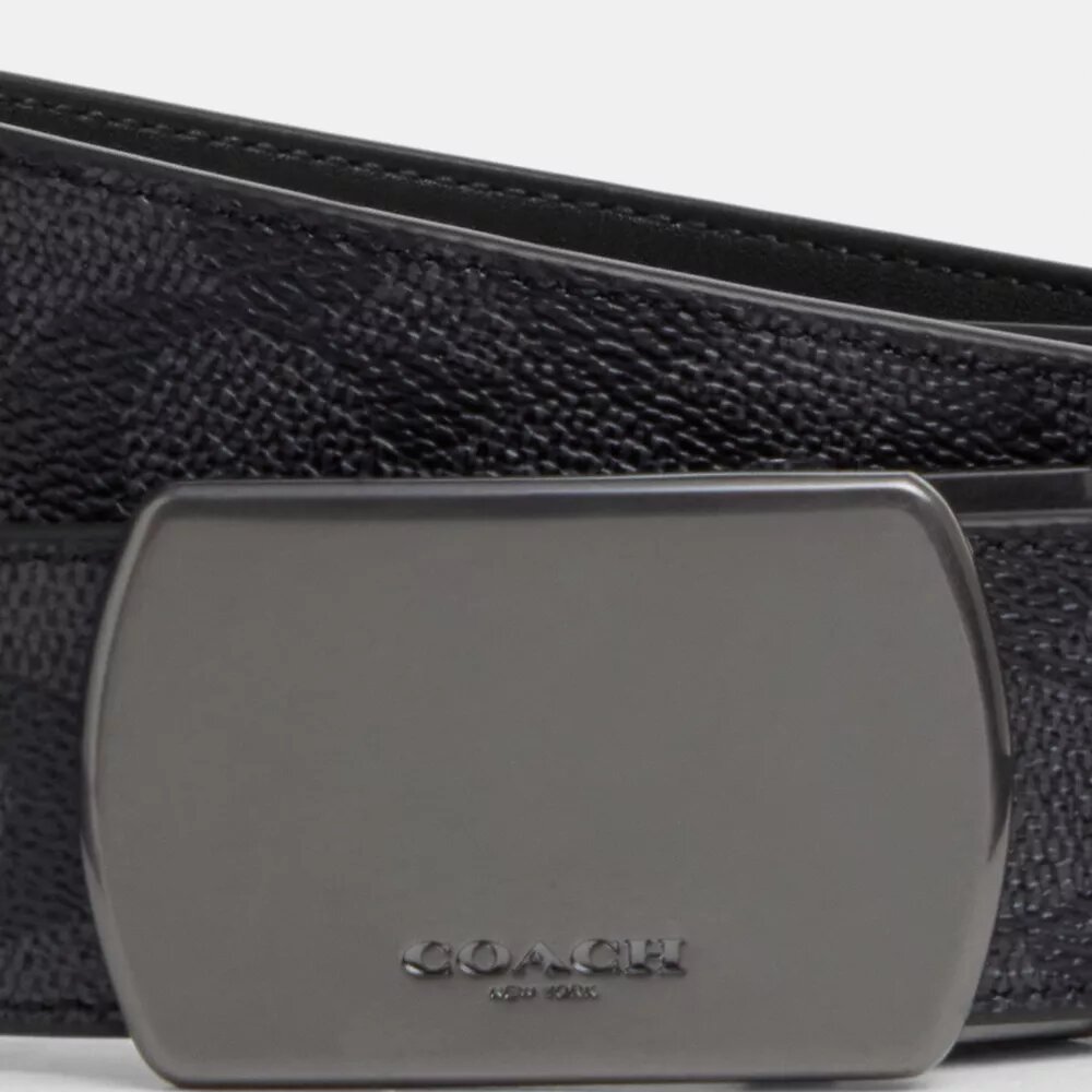 Plaque Buckle Cut-To-Size Reversible Belt, 38 Mm