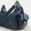 Pocket Juliet Bag 30 in Regenerative Cotton Denim with Quilting