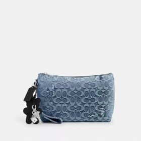 Pouch in Loved Signature Denim with Charms