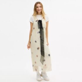 Printed Organza Balloon Dress