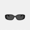 Quilted Oval Rectangle Sunglasses