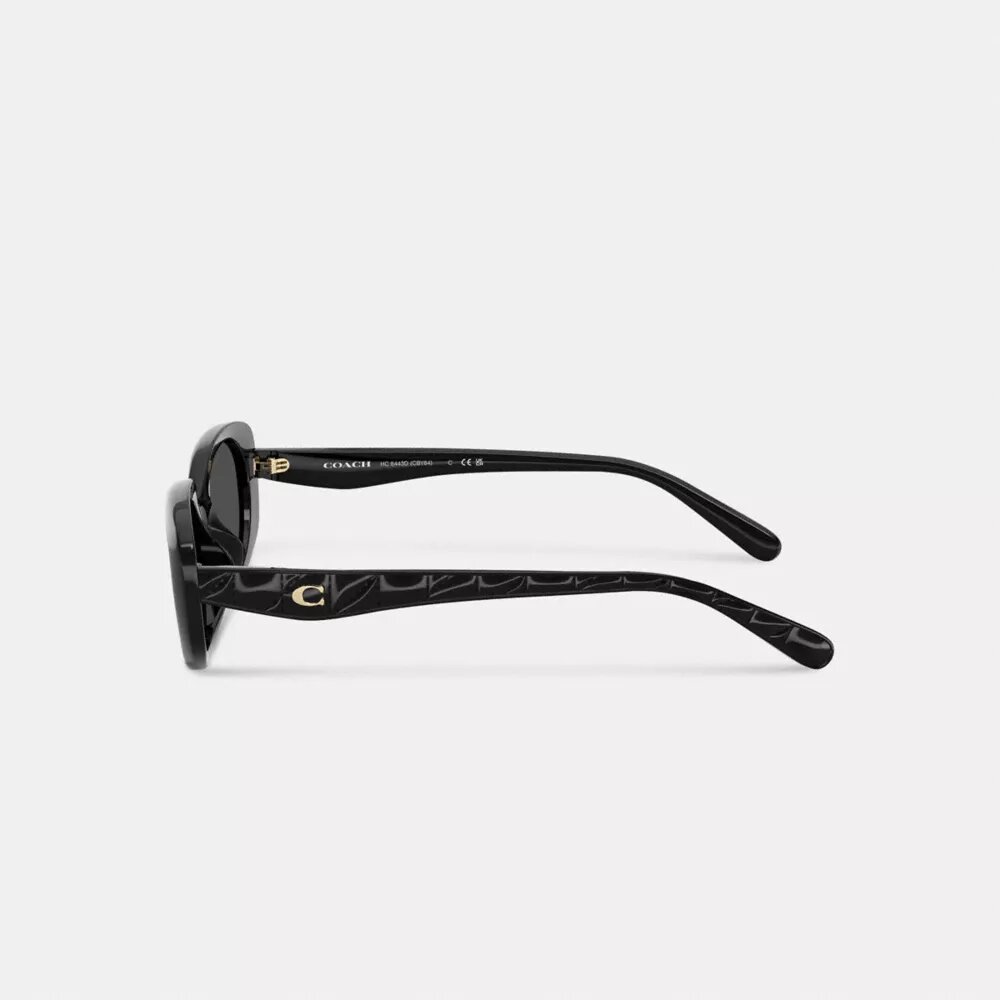 Quilted Oval Rectangle Sunglasses